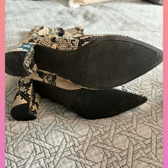 Guess Snakeskin Pattern Knee-High Boots - Picture 2 of 5